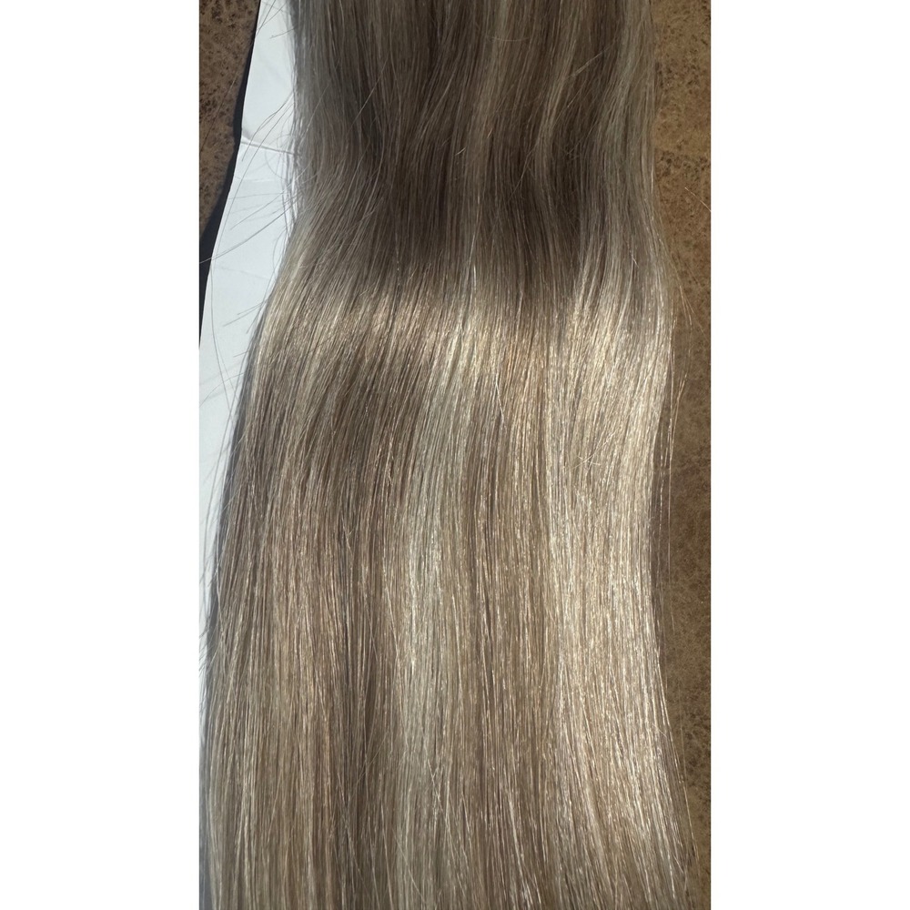 20 Inch Tape In Hair Extensions Ombre Dark Brown to Ash Blonde 50g 20pcs TP3824 - Picture 2 of 10